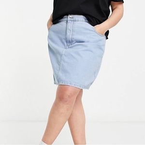 Wednesday Girl Curve Light Denim Skirt